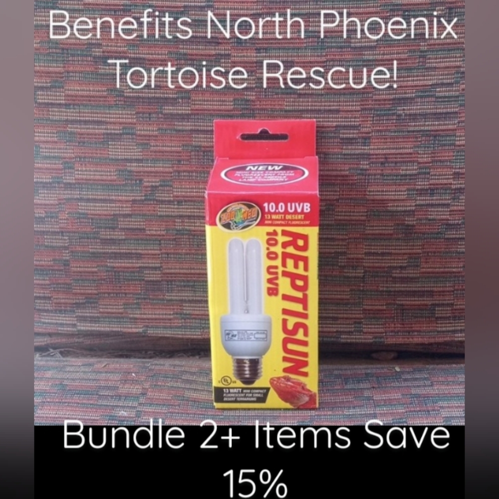 ZooMed Reptisun 10.0 UVB 13 Watt Desert Mini Compact Fluorescent Bulb.